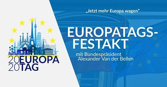 Mehr über den Artikel erfahren Europatags-Festakt mit Bundespräsident Alexander Van der Bellen am 7. Mai 2020