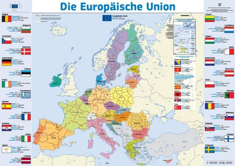 Die Europaische Union Landkarte Europe Direct