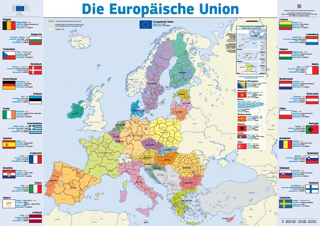 Die Europäische Union - Landkarte - Europe Direct