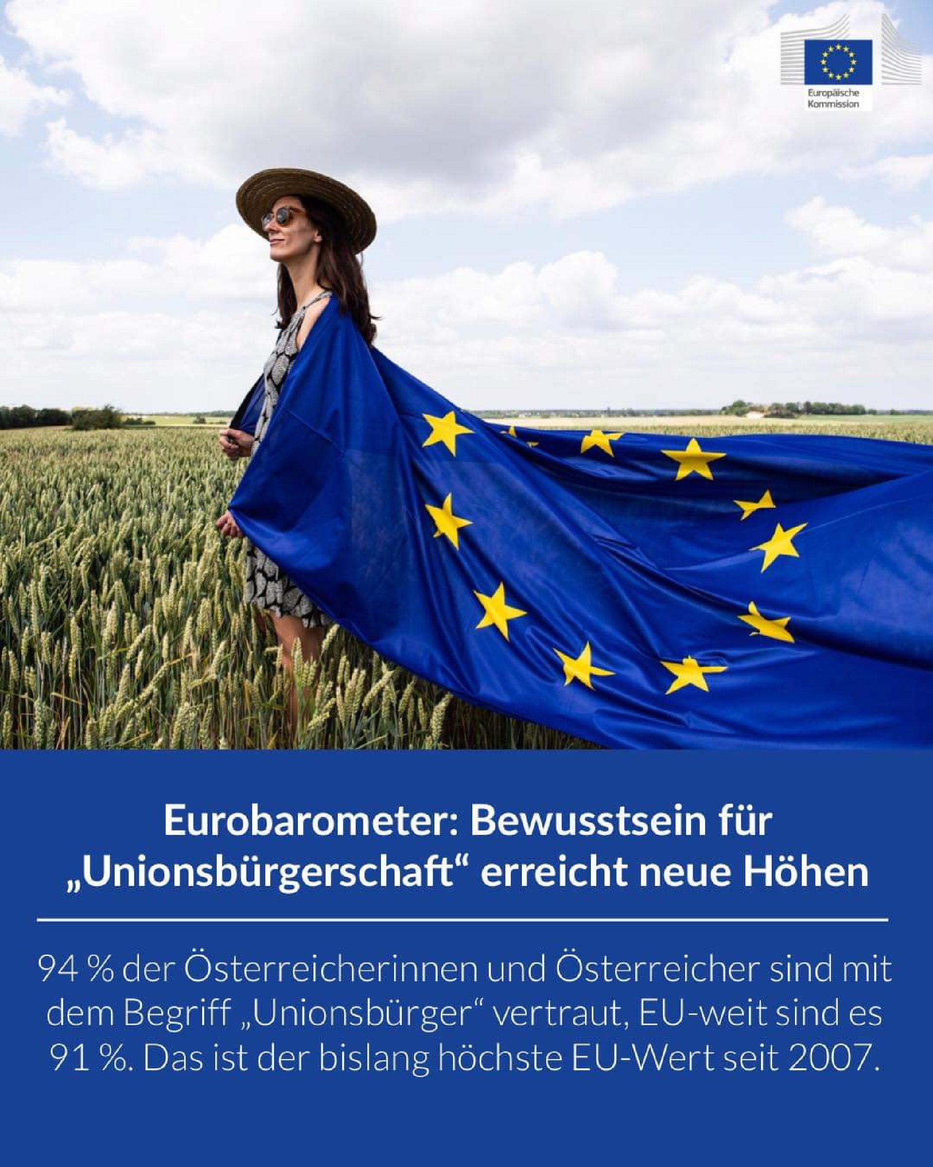 Mehr über den Artikel erfahren Eurobarometer: Bewusstsein für „Unionsbürgerschaft“ erreicht neue Höhen