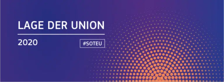 Read more about the article Rede zur Lage der Union – Mittwoch, 16. September 2020, ab 9:00 Uhr
