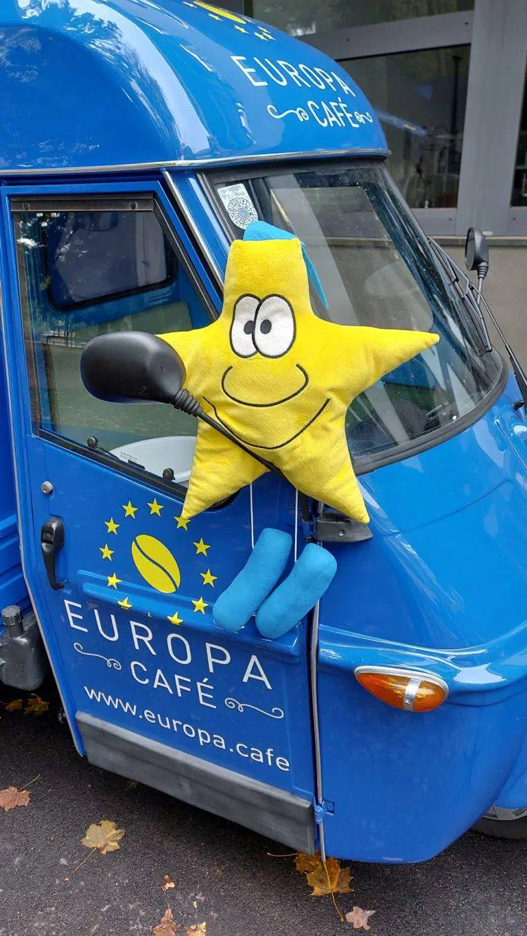 Read more about the article „Europa ist auch dein Kaffee“ EuropaCafe Ape zu Gast an der Uni Linz