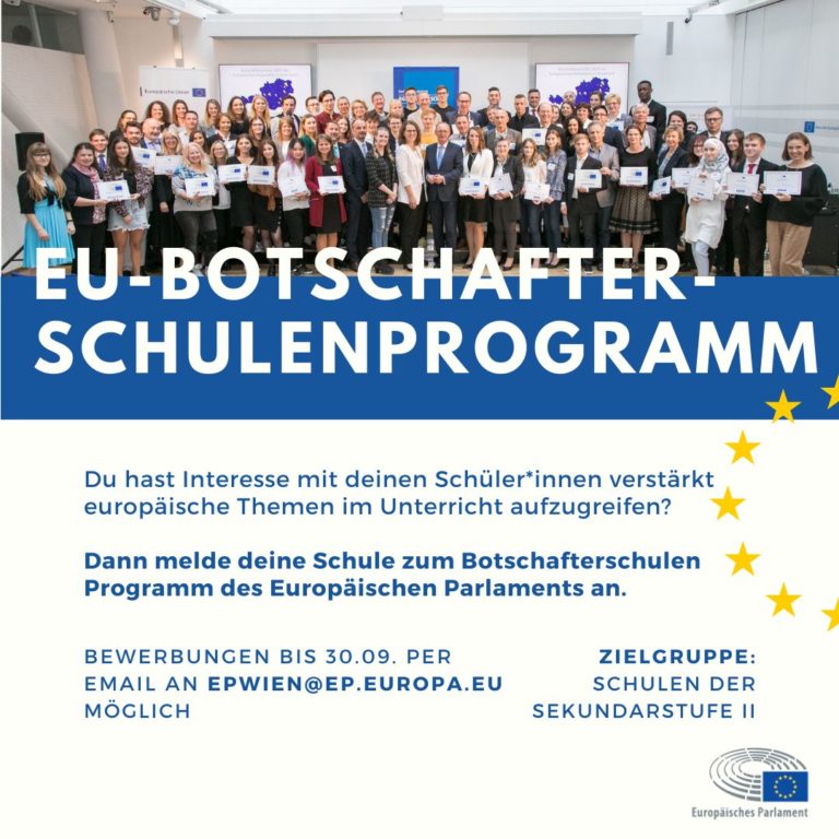 Read more about the article EUropapolitische Bildung Botschafterschulen des Europäischen Parlaments