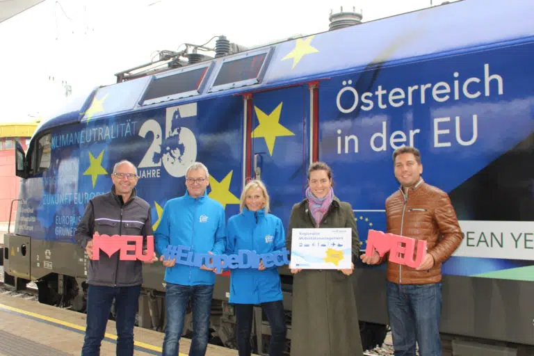 Read more about the article „EUROPA AM ZUG“: EU-Lok machte einen Zwischenstopp in St. Pölten