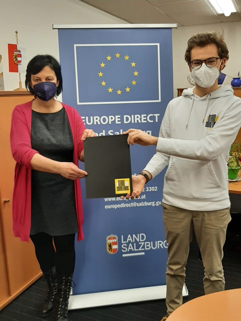 Read more about the article #standforsomething – Zukunftsbeiträge aus der EU-Jugendkampagne/Übergabe an ED Land Salzburg